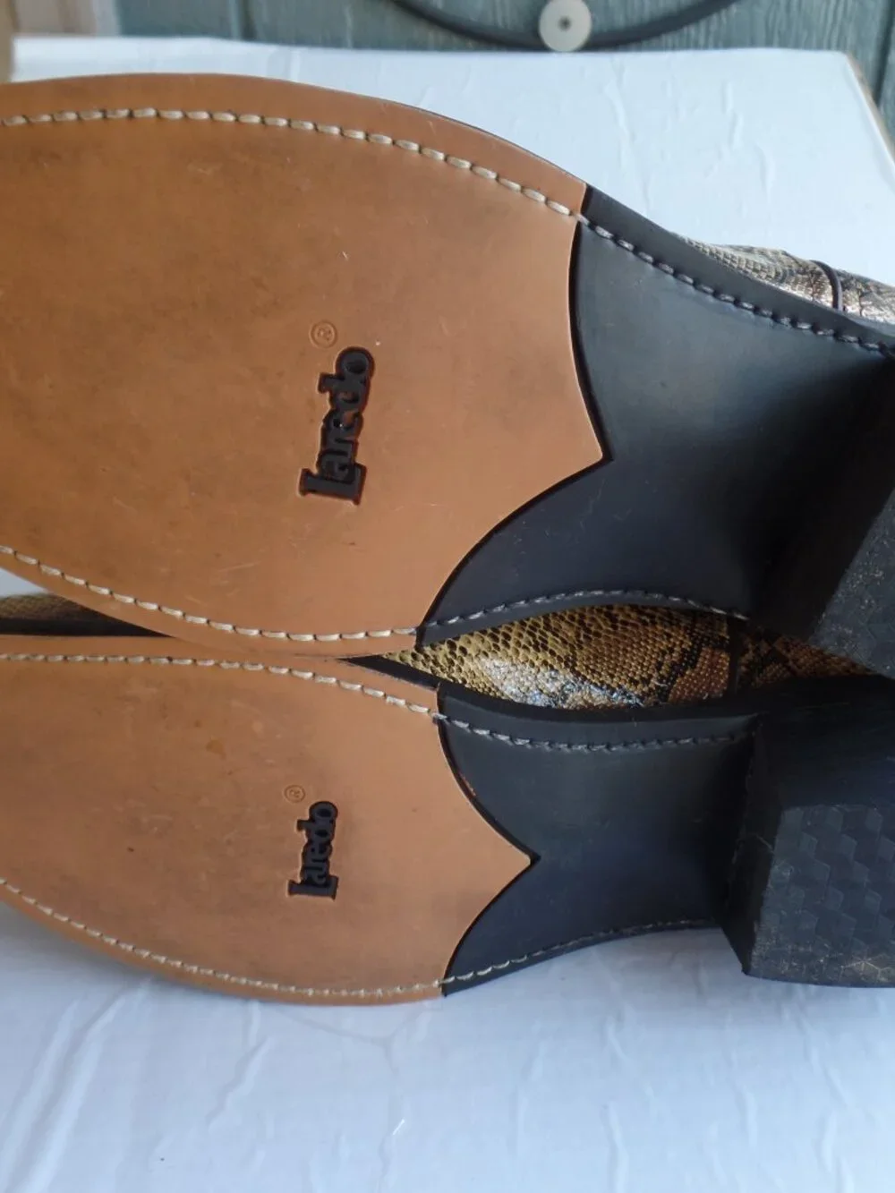 Laredo Mens Animal Print Pointed Toe Pull On Casual Boots Mid Calf - sz 15 68068